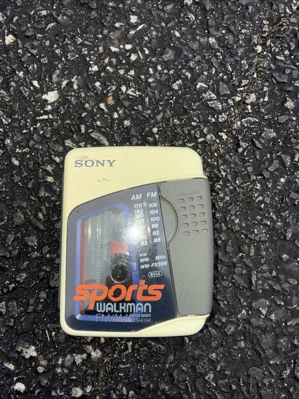Sony Sports Walkman Portable Cassette Player - Cream & Gray